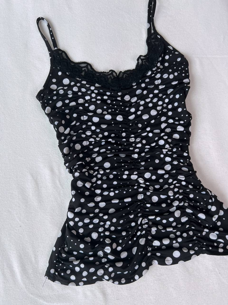 Ruched Polka Dot Cami
