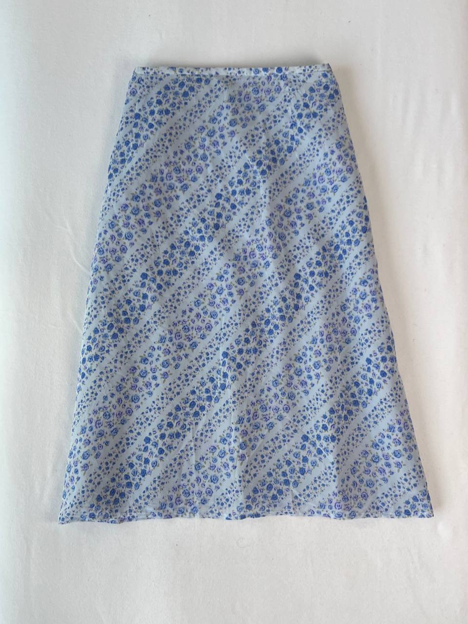 Blue Ditsy Floral Skirt