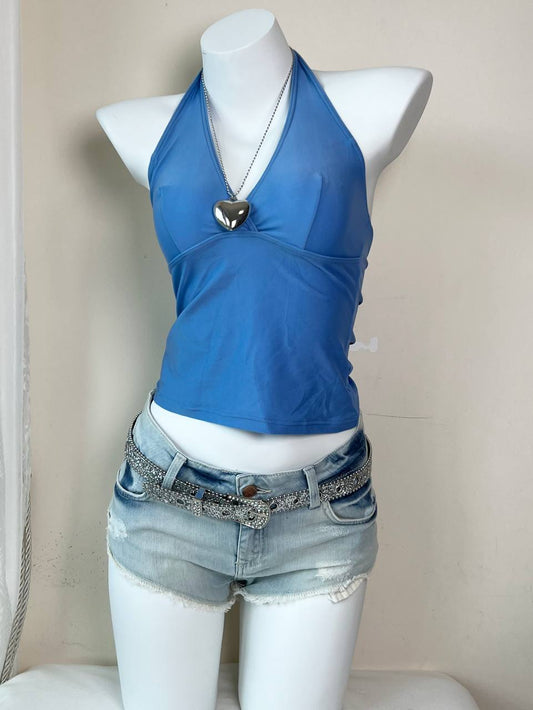 Light Washed Low Rise Shorts