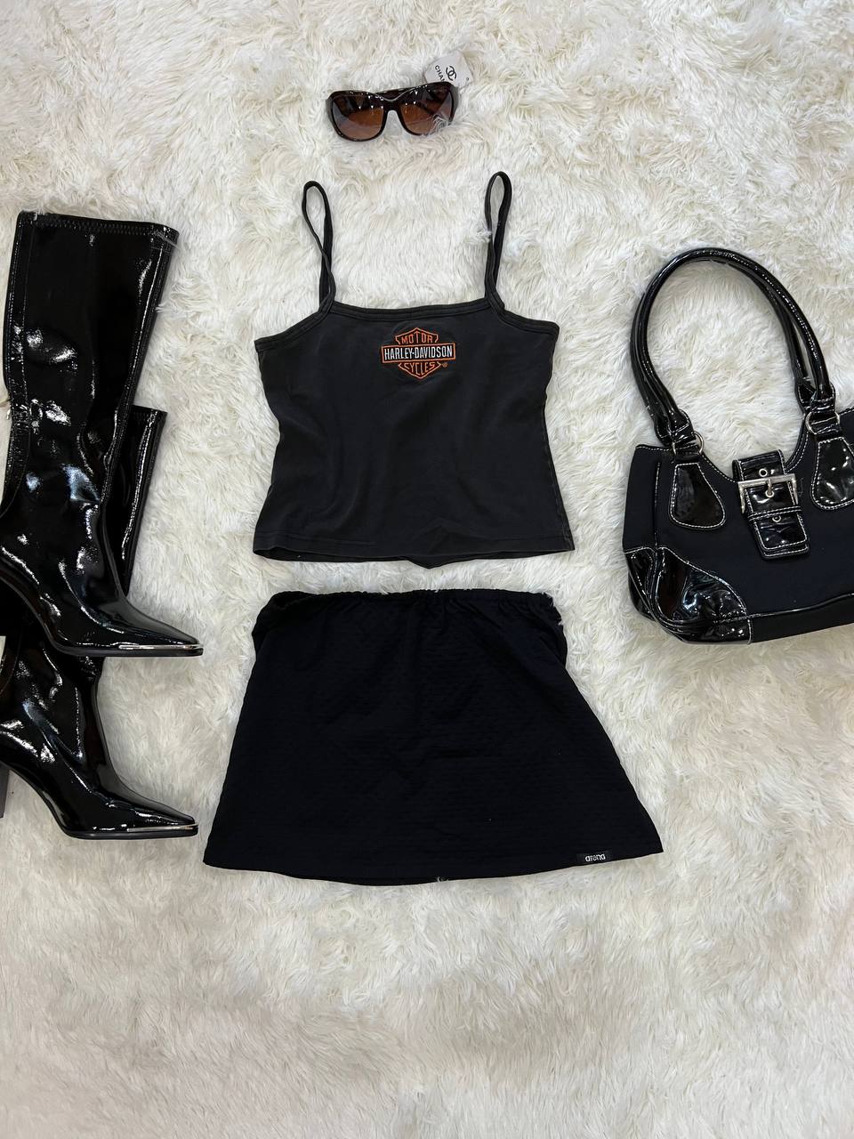 Black Harley Davidson Sleeveless Top