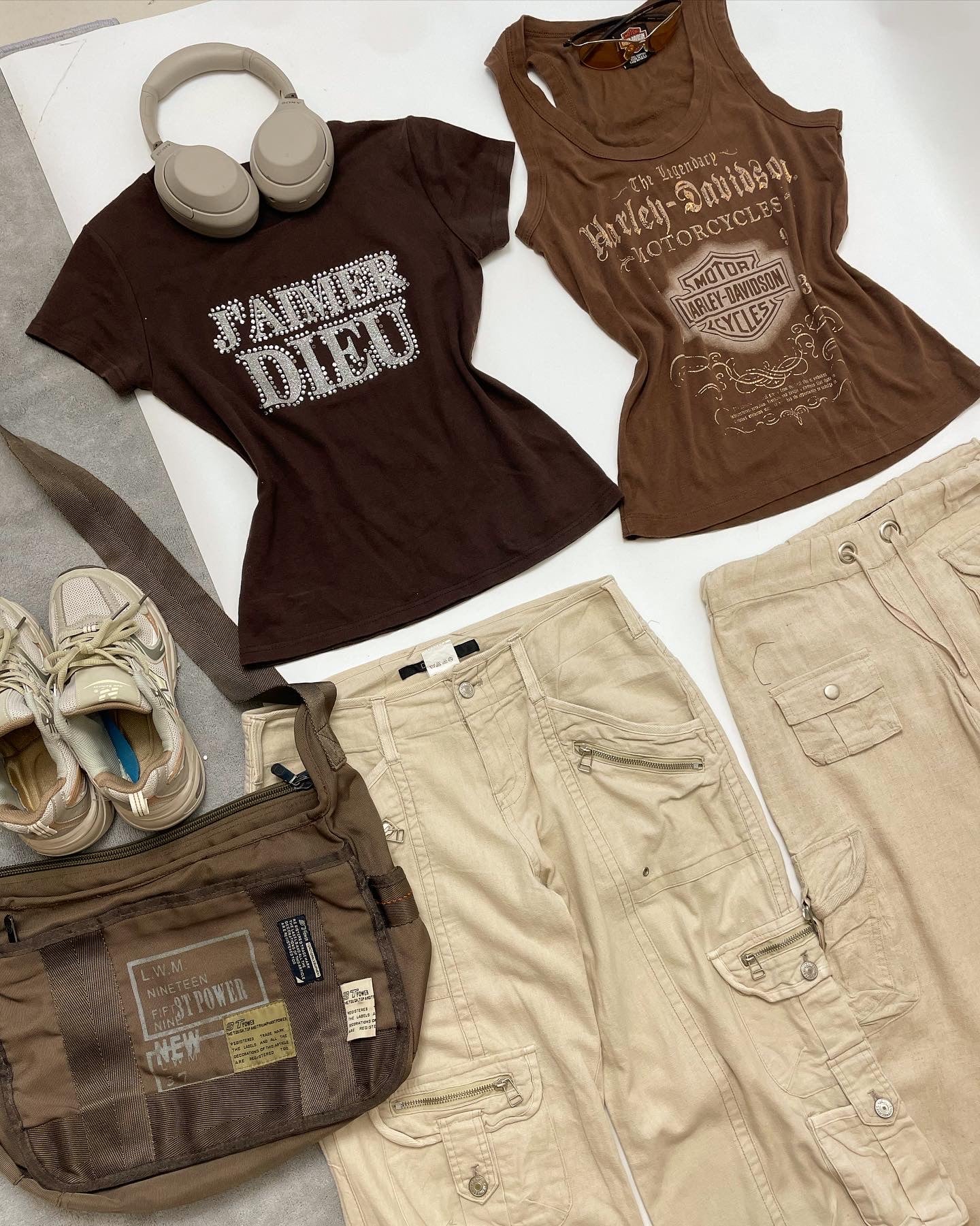 Brown Bejewelled Baby Tee