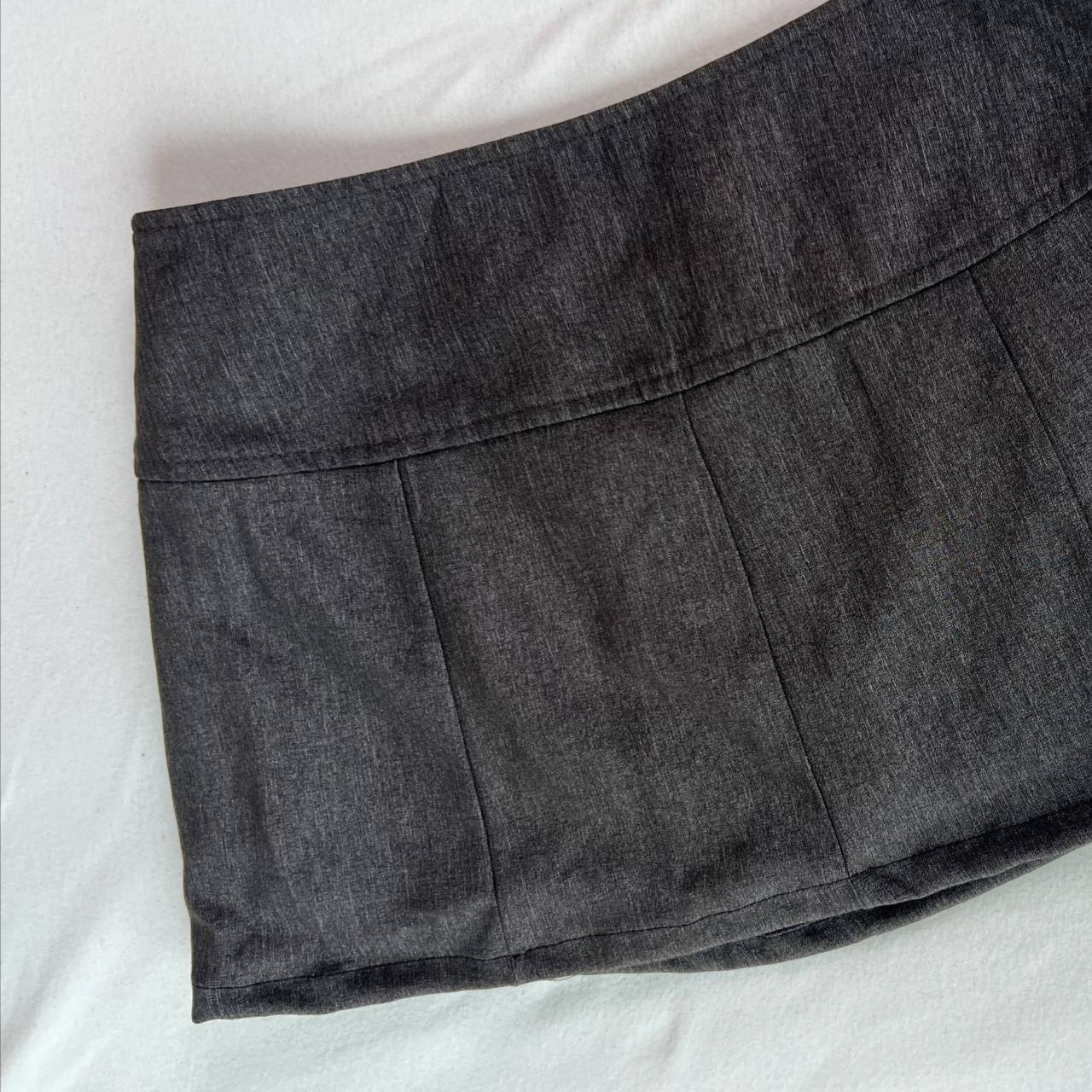 Grey Panel Mini Skirt