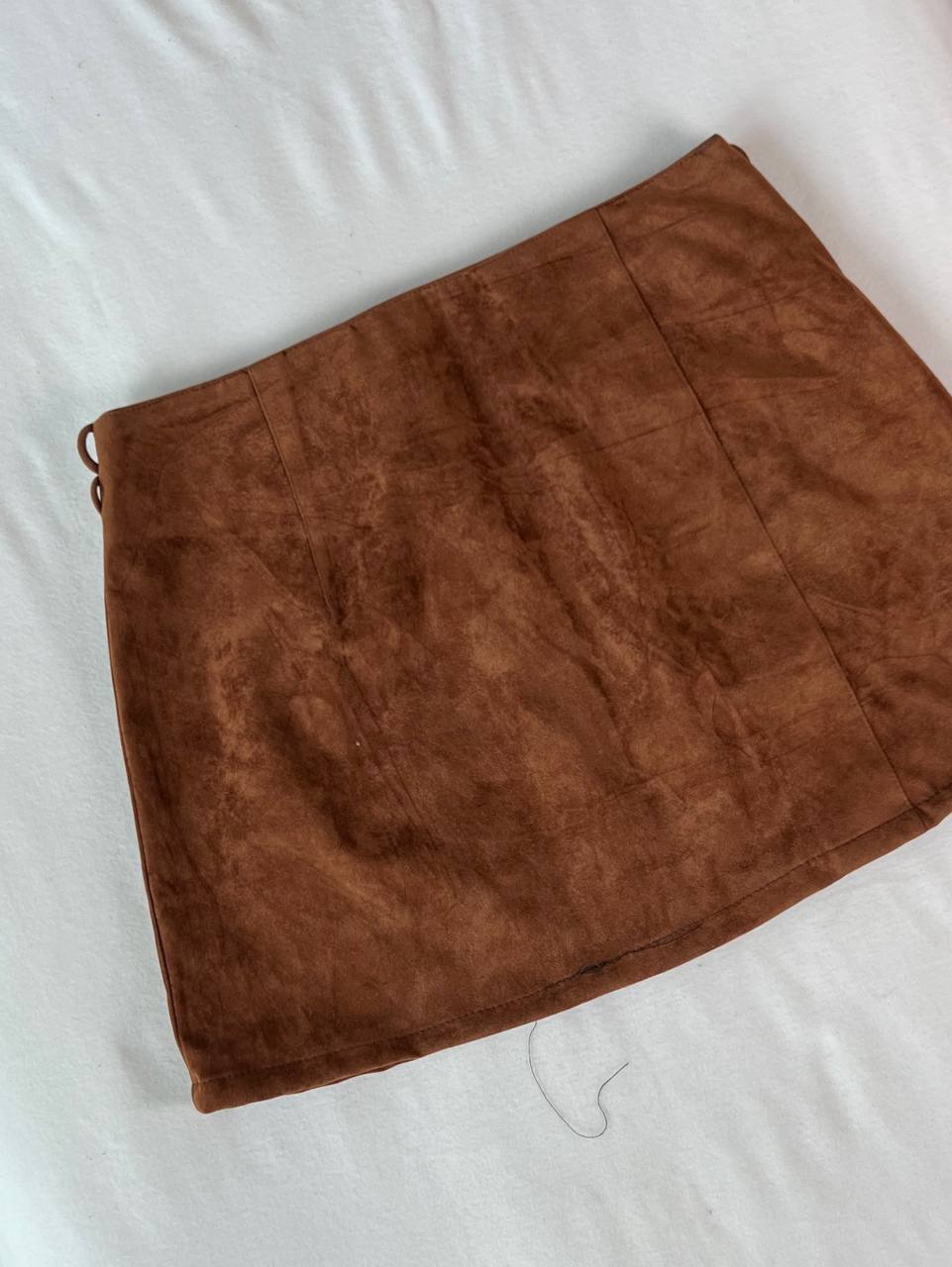 Brown Suede Mini Skirt