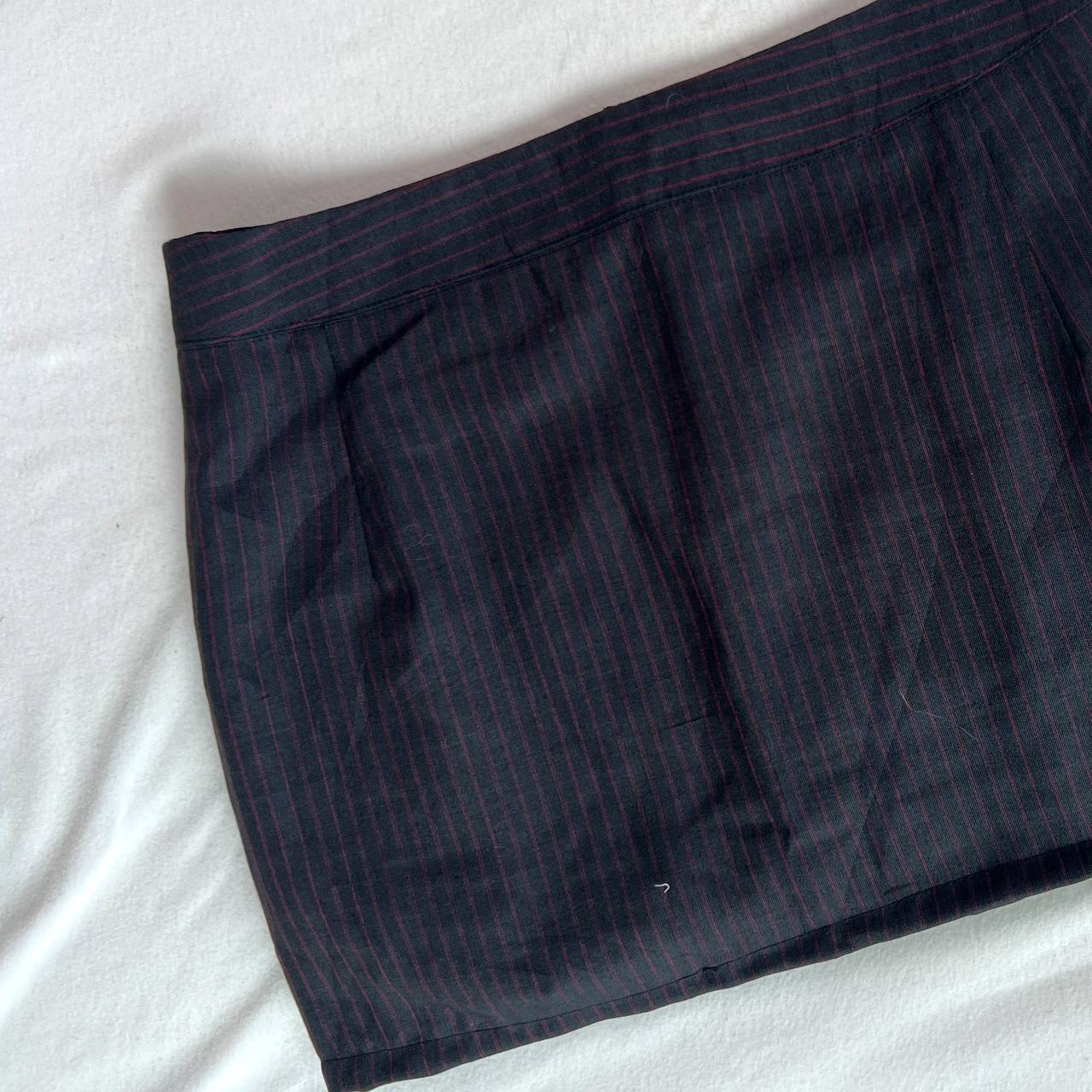 Black w Maroon Stripe Skirt