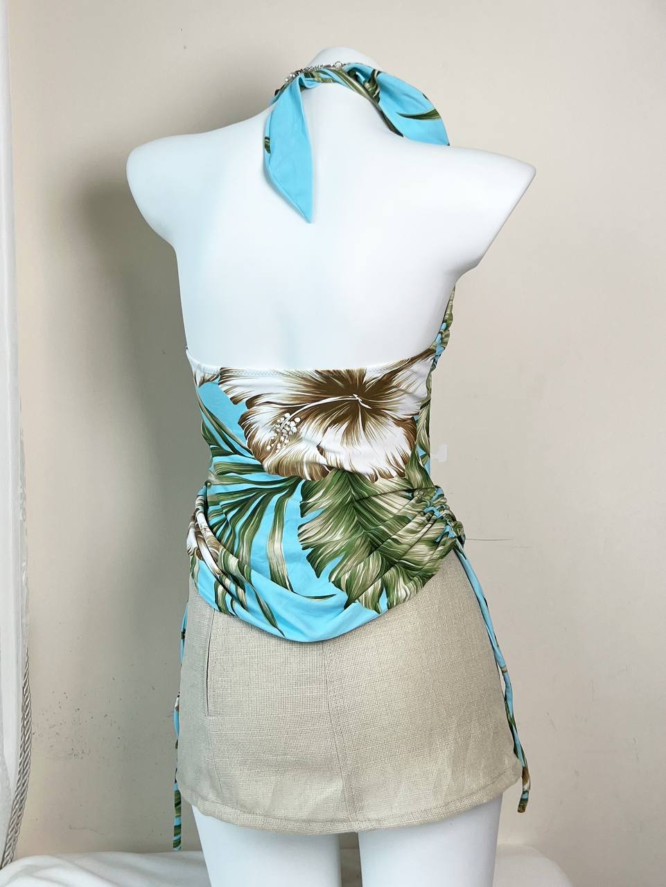 Hibiscus Print Halter