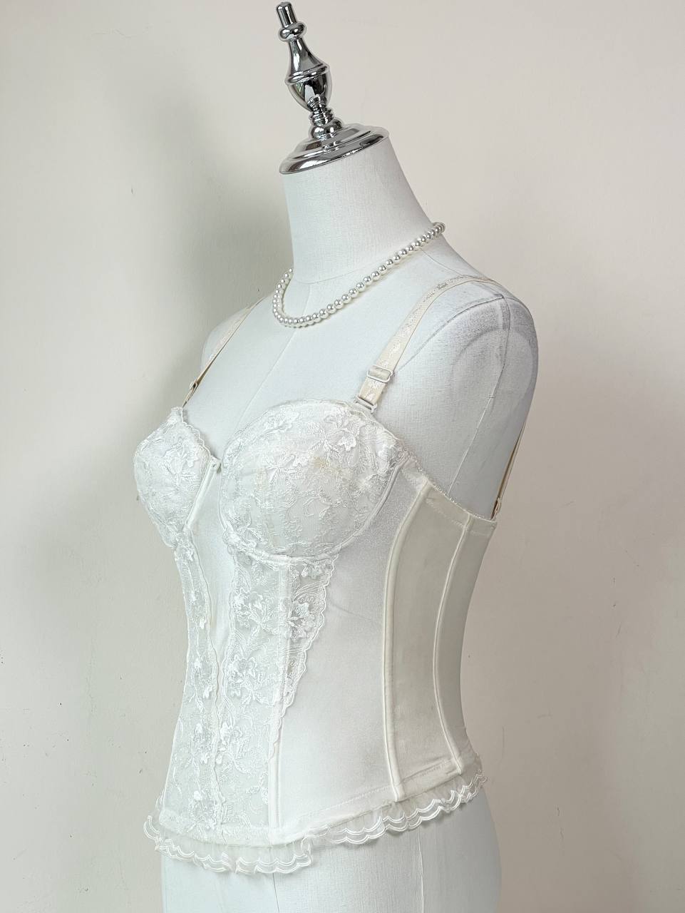White Lace Overlay Corset