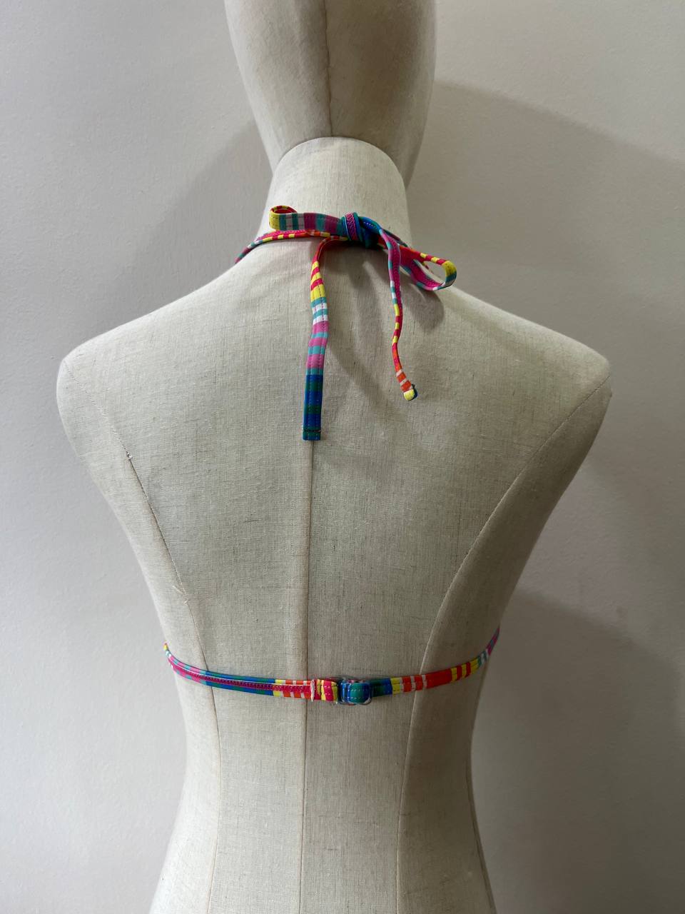 Rainbow Striped Bikini Top