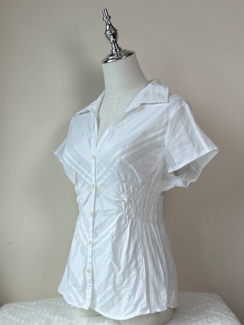White Fitted Blouse (Brand: Jessica)