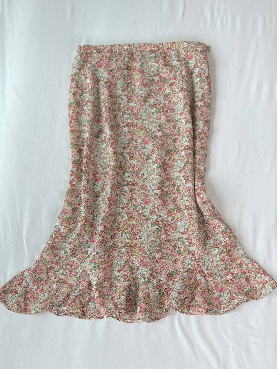 Spring Floral Midi Skirt