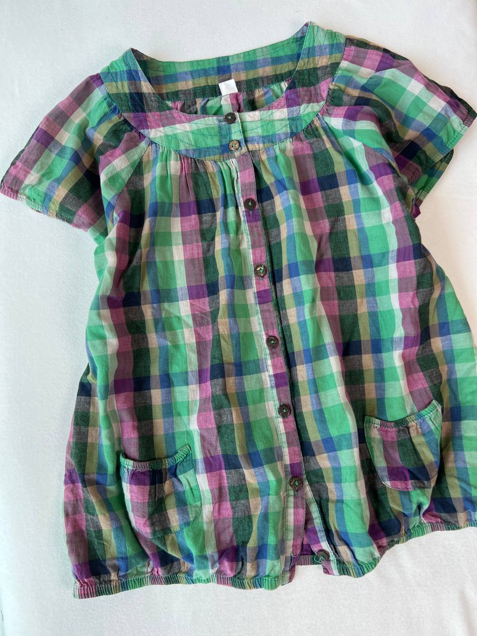 Tartan Babydoll Blouse
