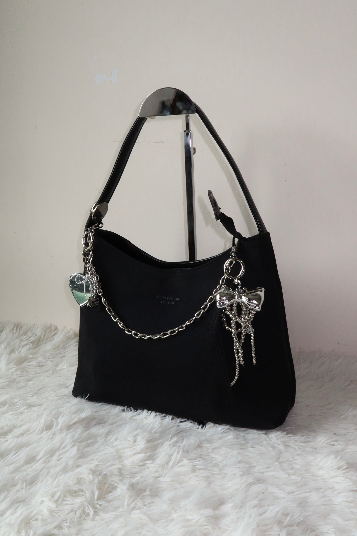 Black Suede Shoulder Bag