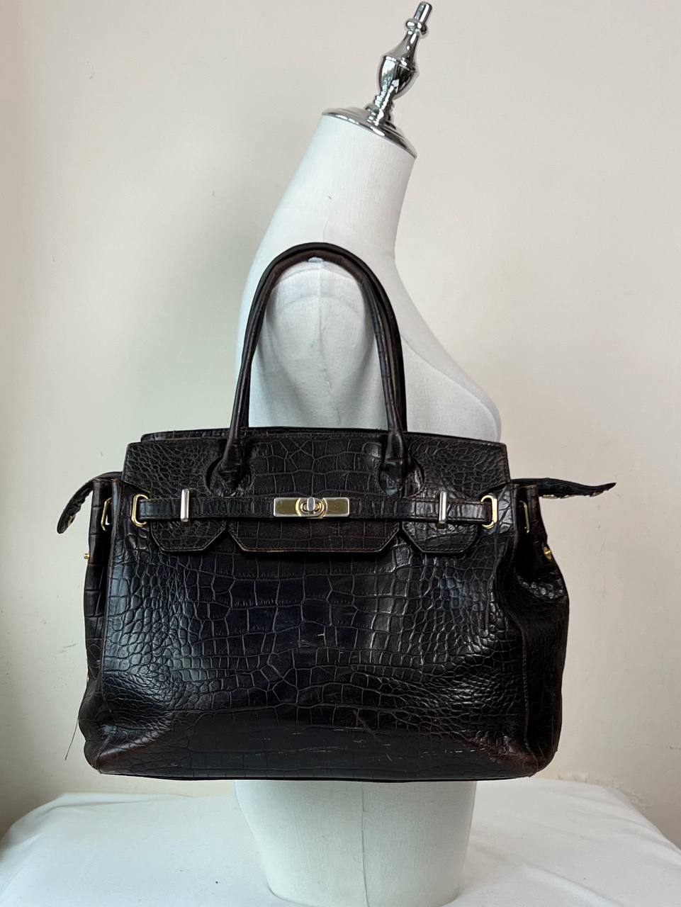 Etienne Aigner Brown Tote Bag