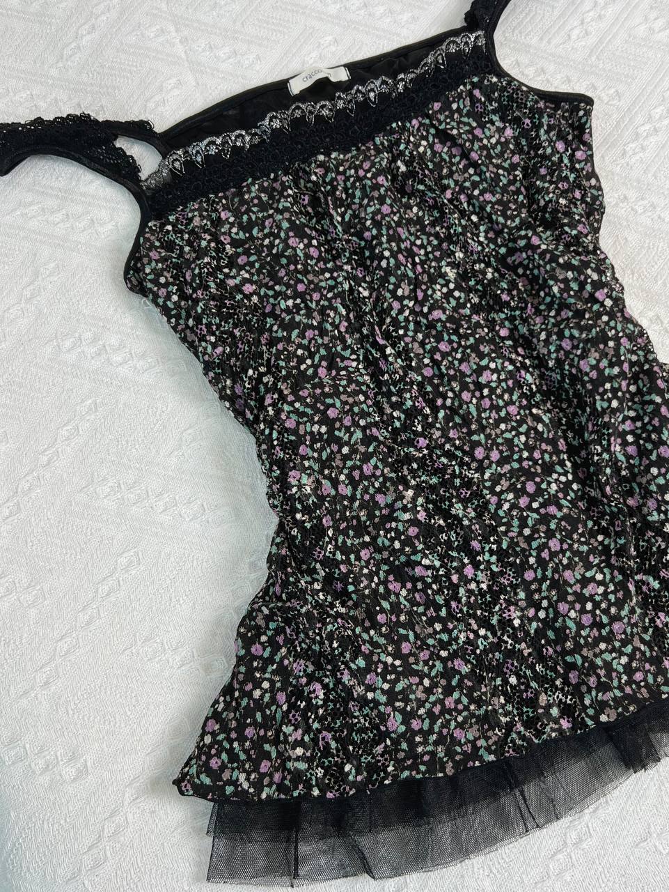 Ditsy Floral Crochet Trim Cami