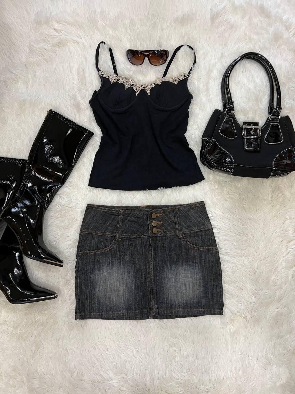 Black Washed Skirt