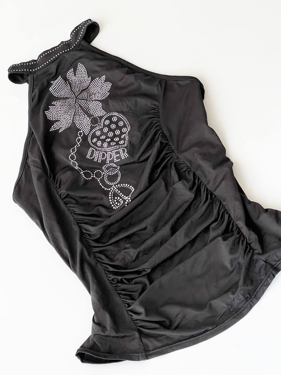 Halter Bejewelled Ruched Top