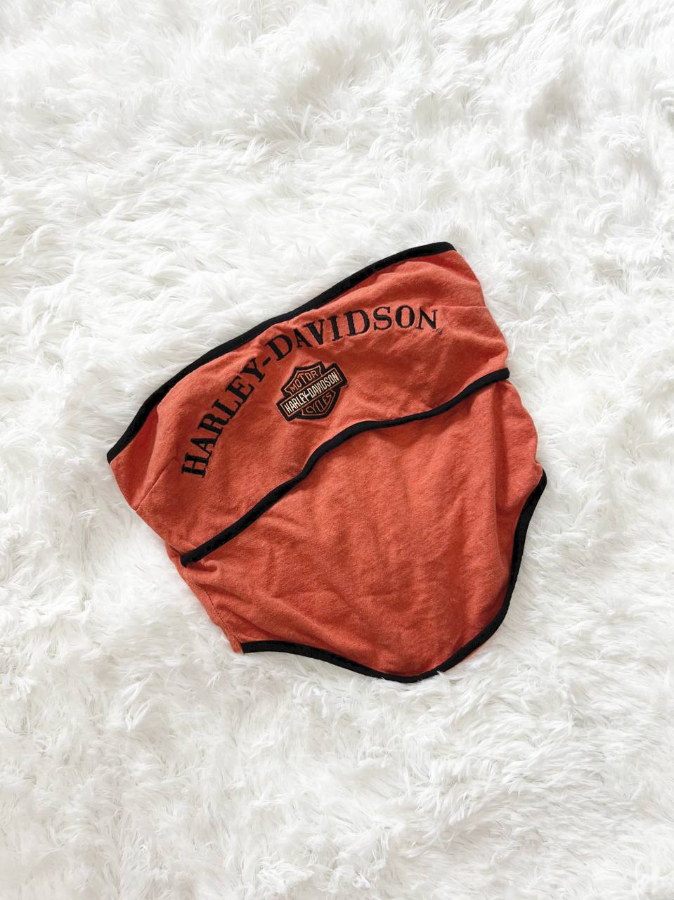 Orange Reworked Harley Tube Top