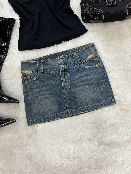 Denim Vintage Washed Skirt