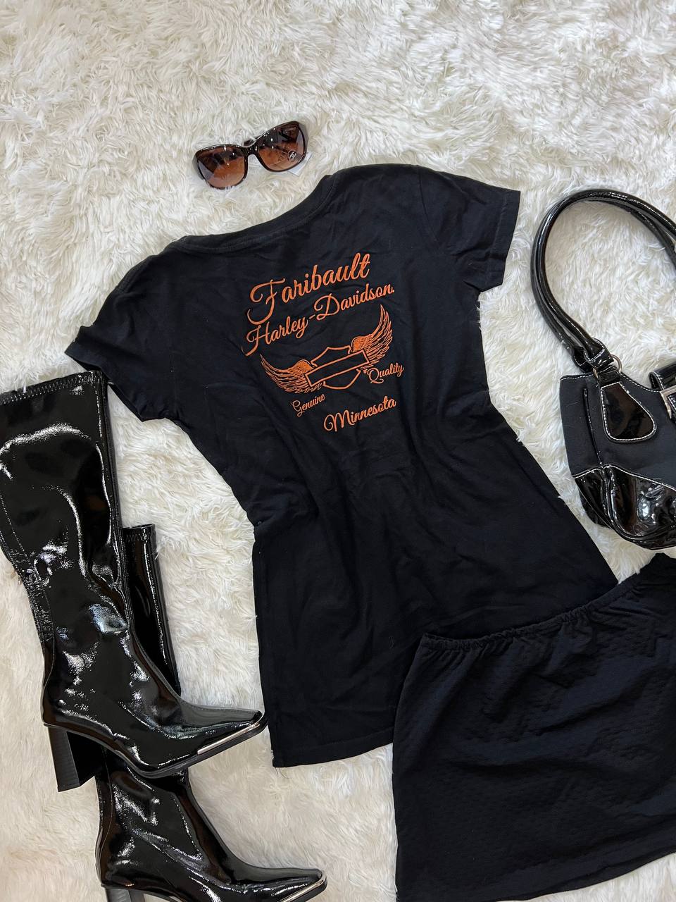 Black Harley Davidson Top