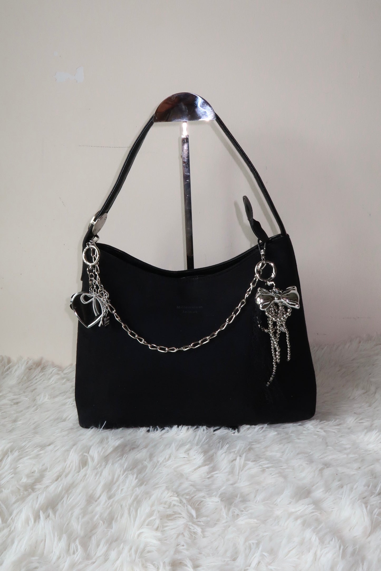 Black Suede Shoulder Bag