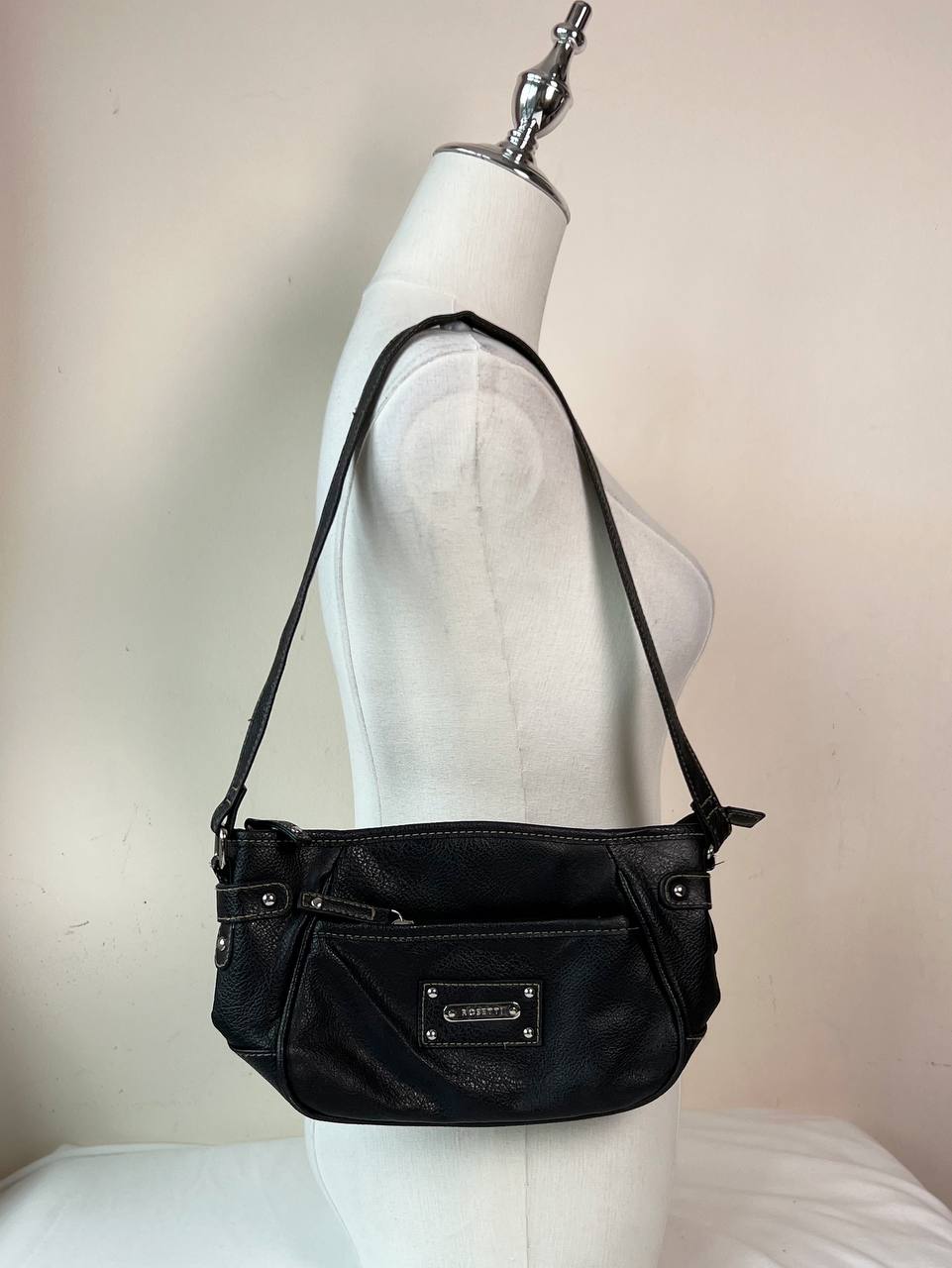 Black Mini Shoulder Bag (Brand: Rosetti)