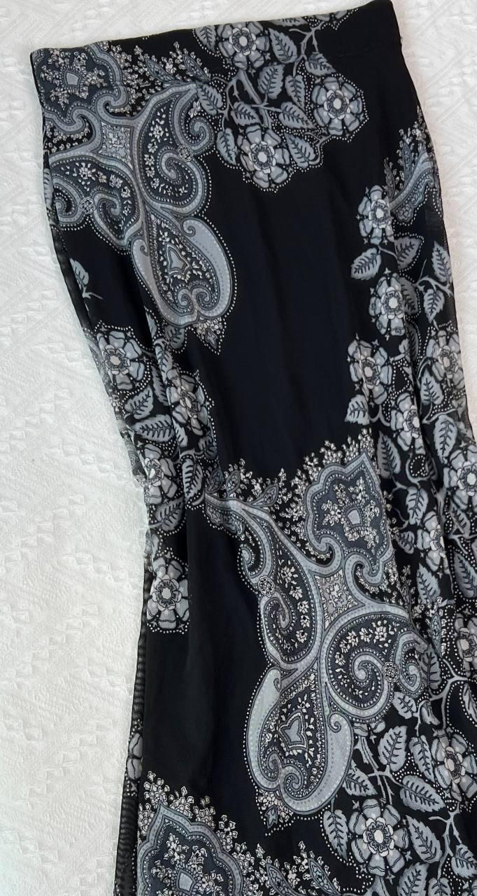 Black Paisley Skirt