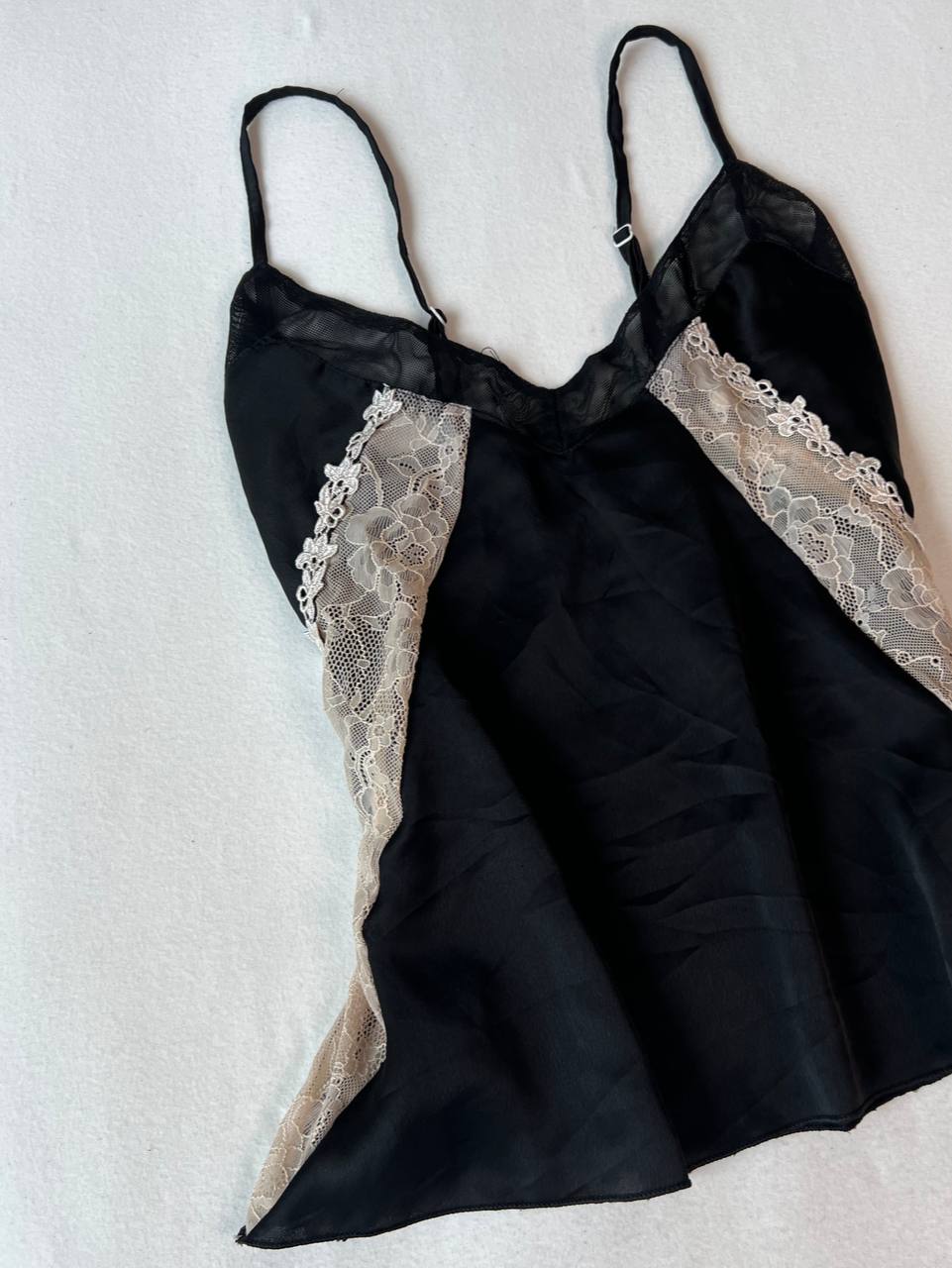 Lace Insert Black Cami