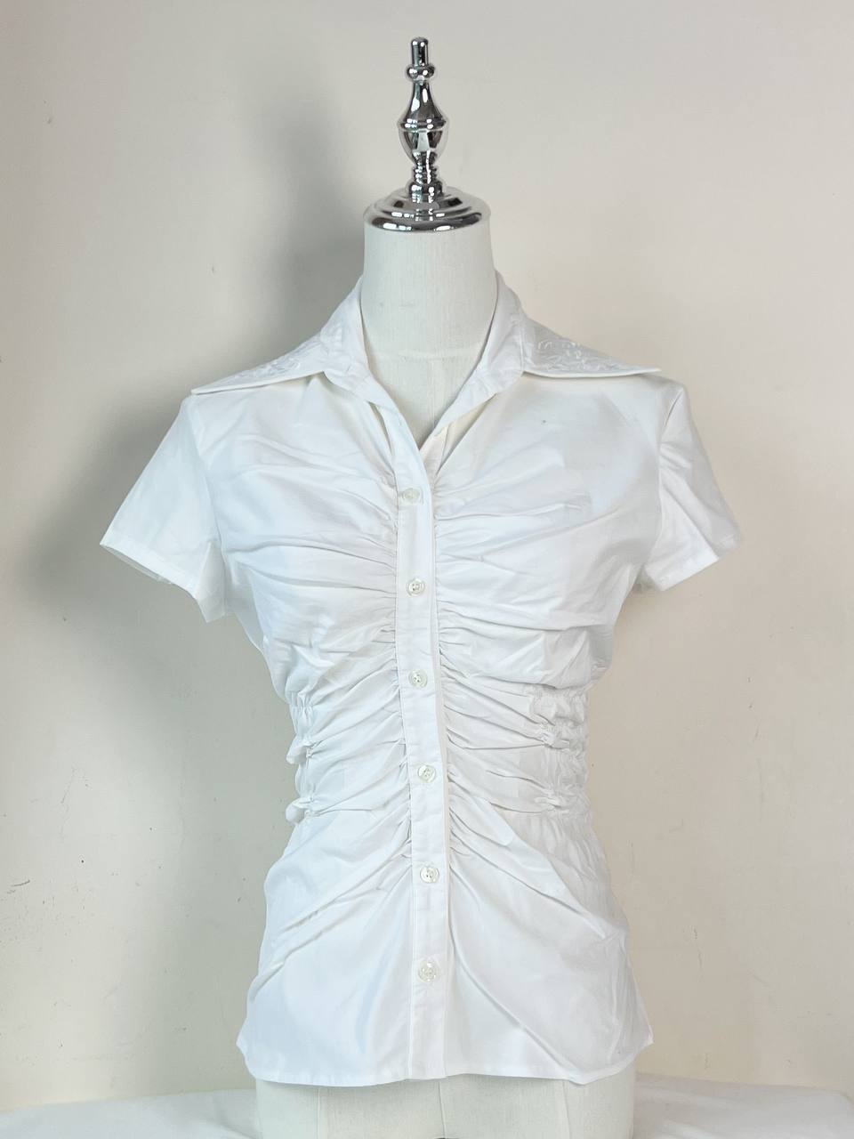 White Fitted Blouse (Brand: Ciello Couture)