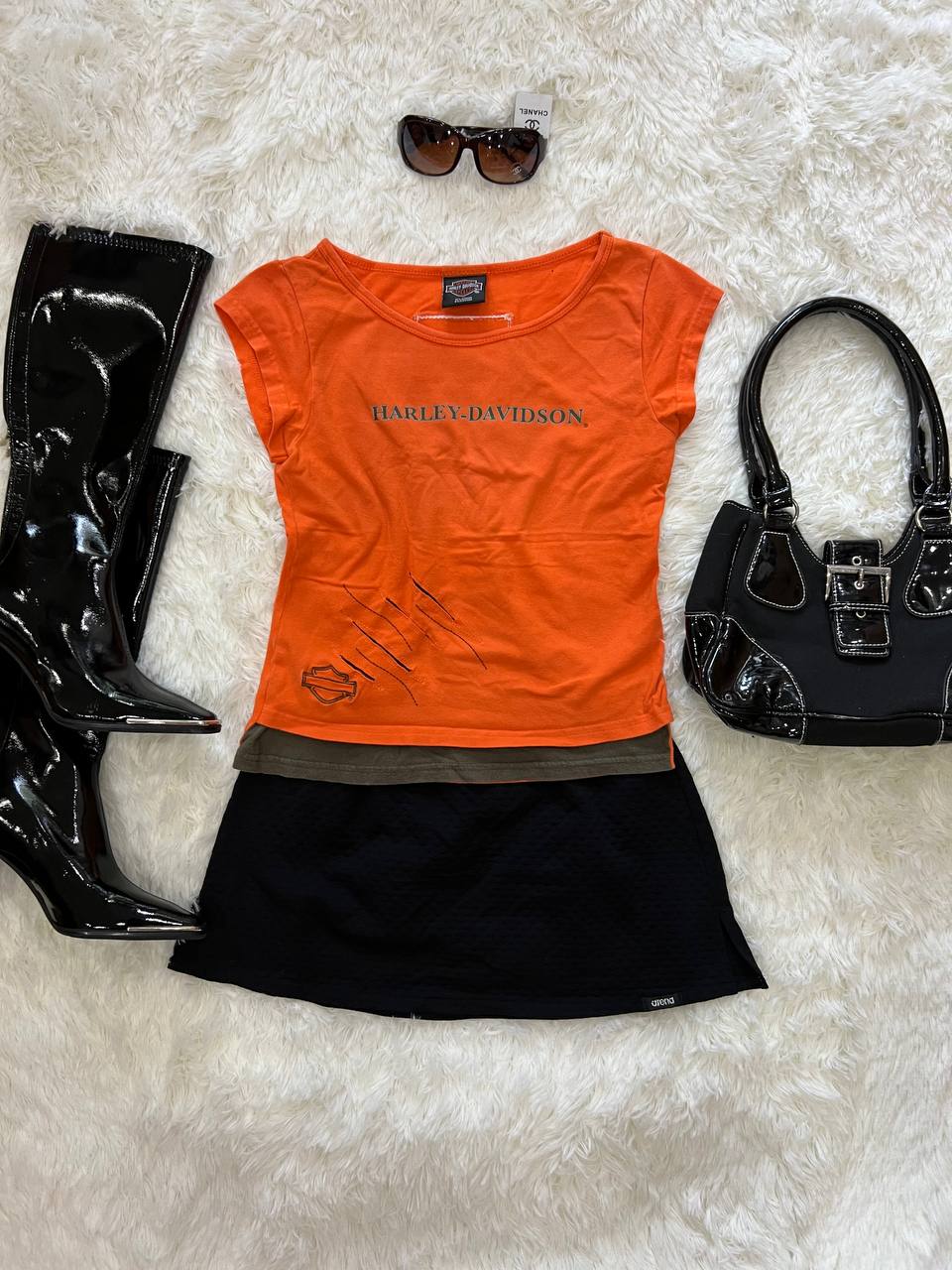 Orange Harley Davidson Top