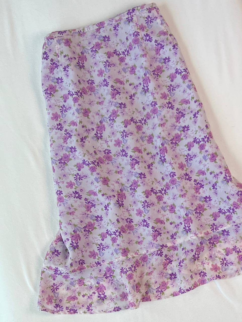 Purple Spring Midi Skirt