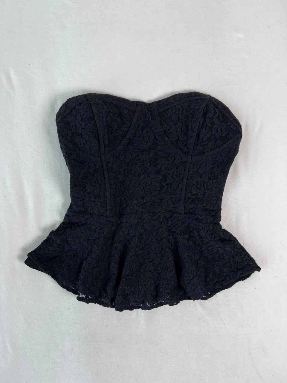 Sweetheart Lace Overlay Tube Top