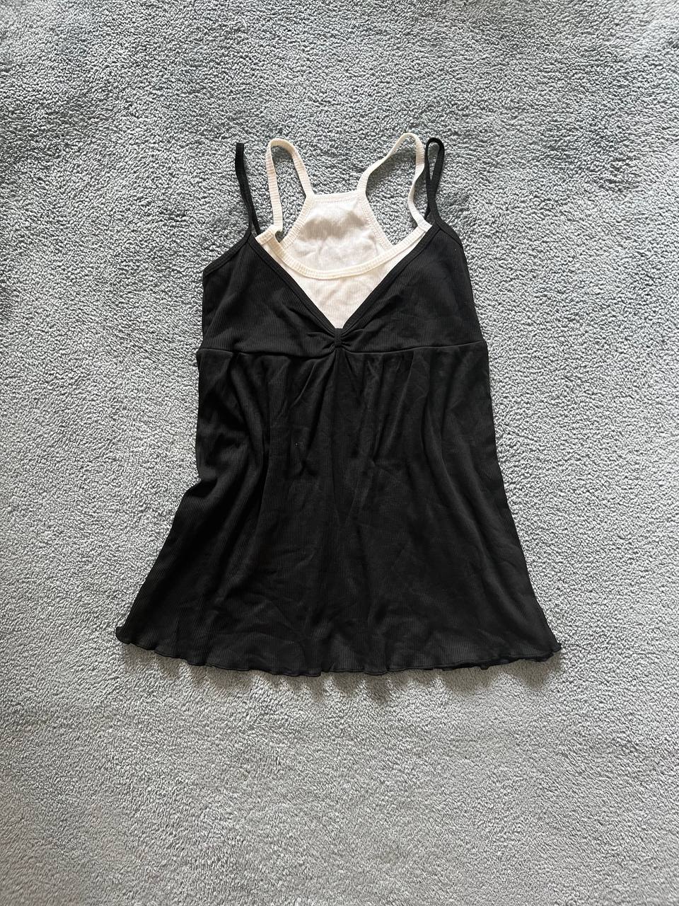 Black and White Two Piece Sleeveless Top