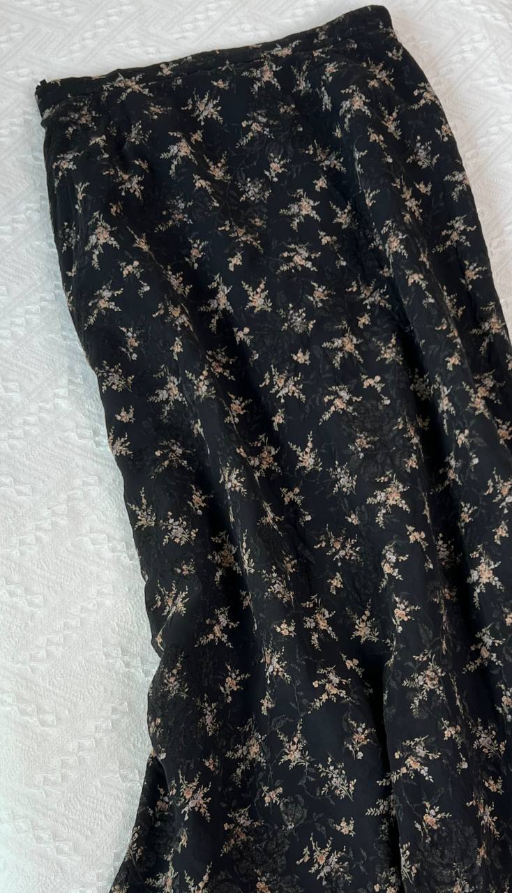 Black Floral Maxi Skirt