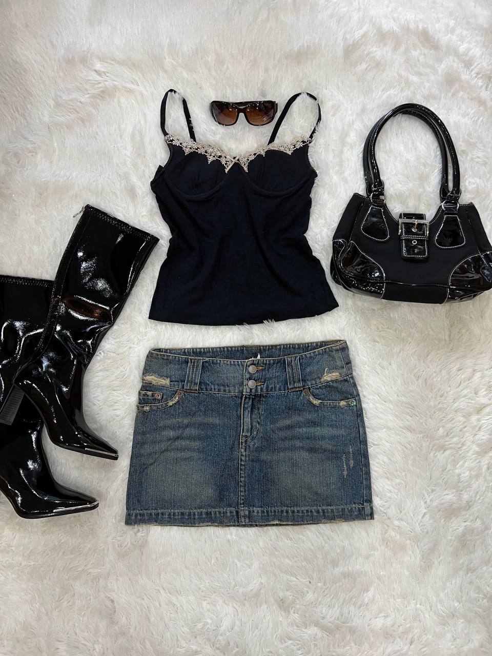 Denim Vintage Washed Skirt