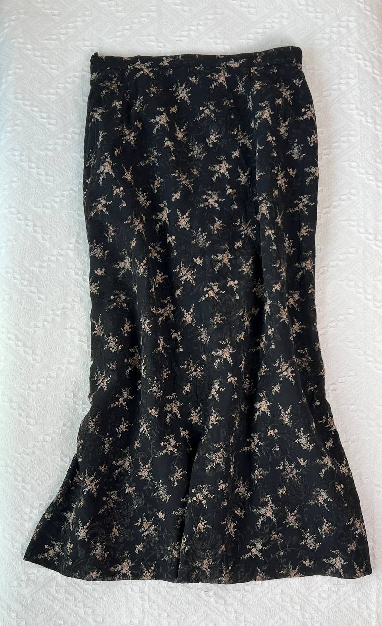 Black Floral Maxi Skirt