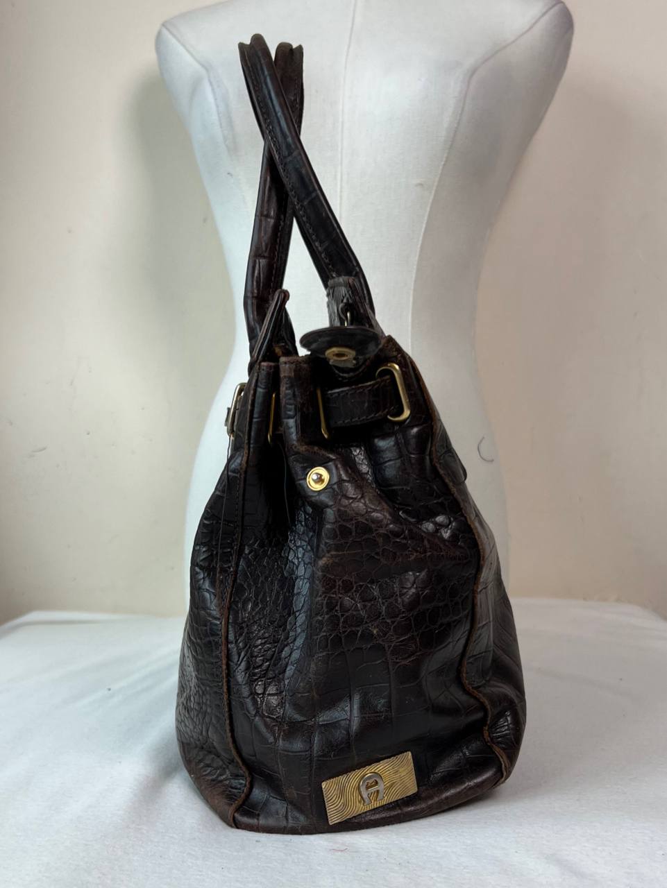 Etienne Aigner Brown Tote Bag