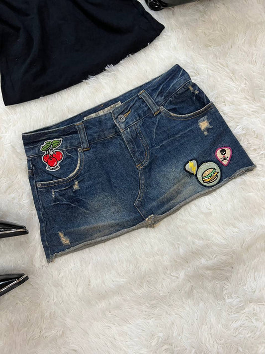 Billabong Patchwork Mini Skirt