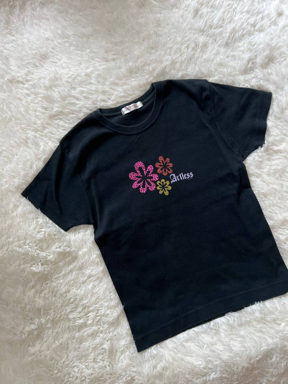 Black Floral Tee