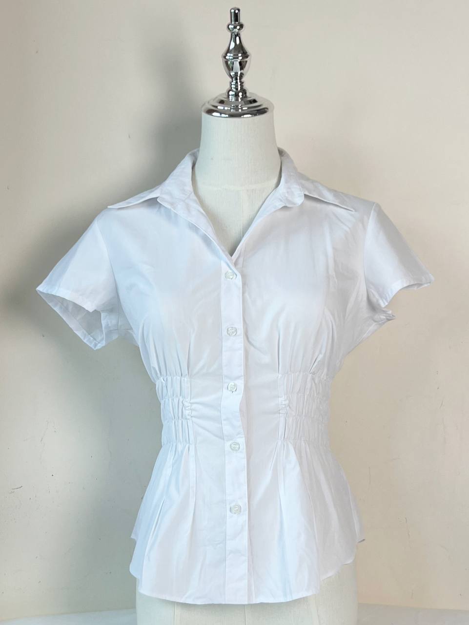 White Fitted Blouse (Brand: Mark & Spencer)