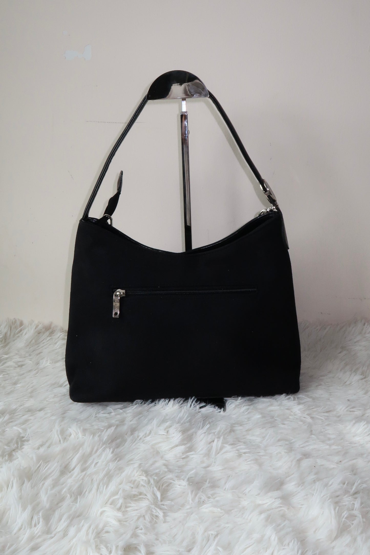 Black Suede Shoulder Bag