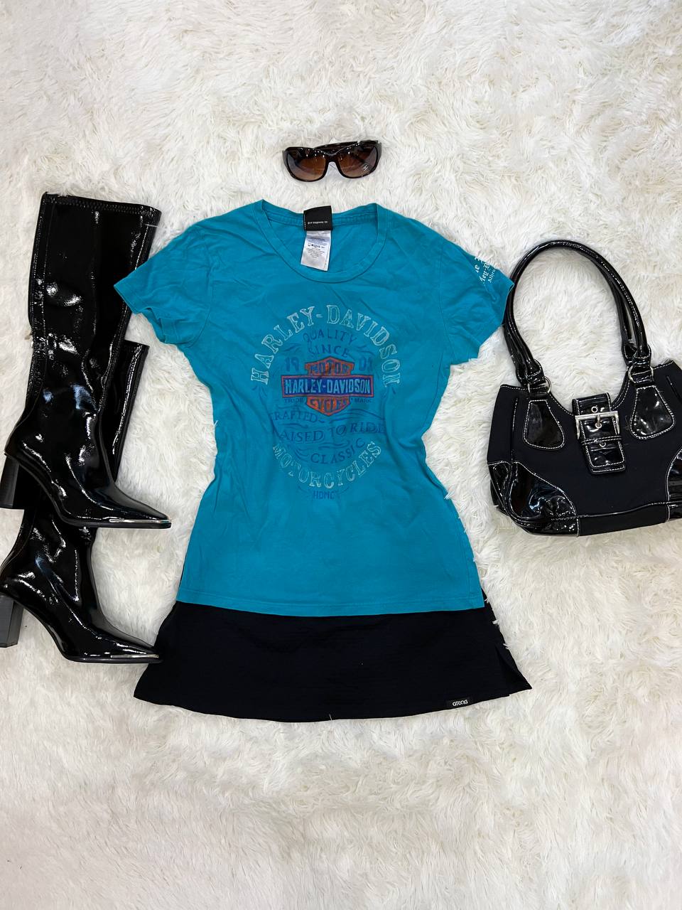Turquoise Harley Davidson Top