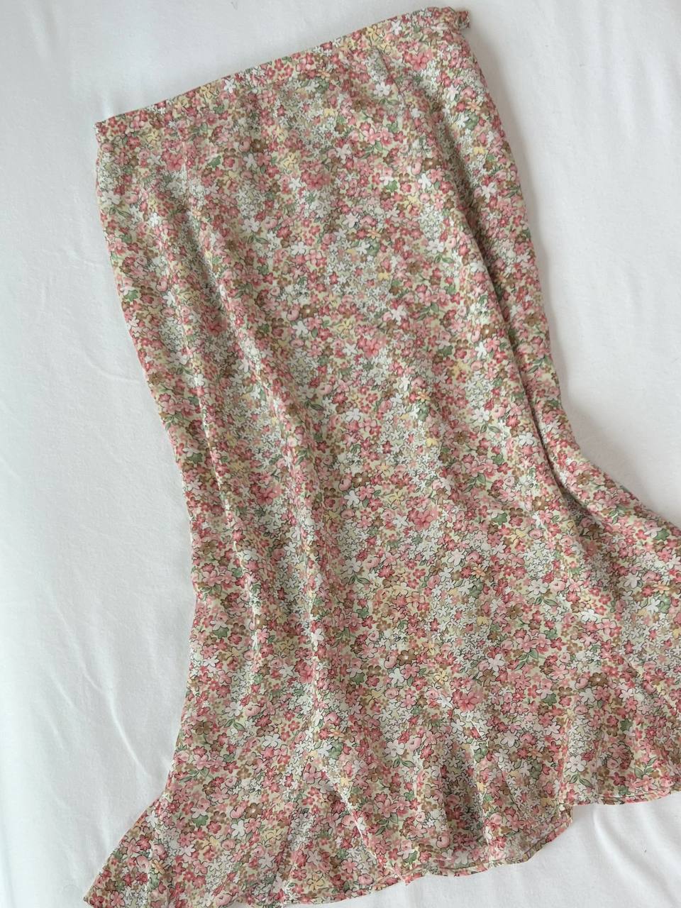 Spring Floral Midi Skirt