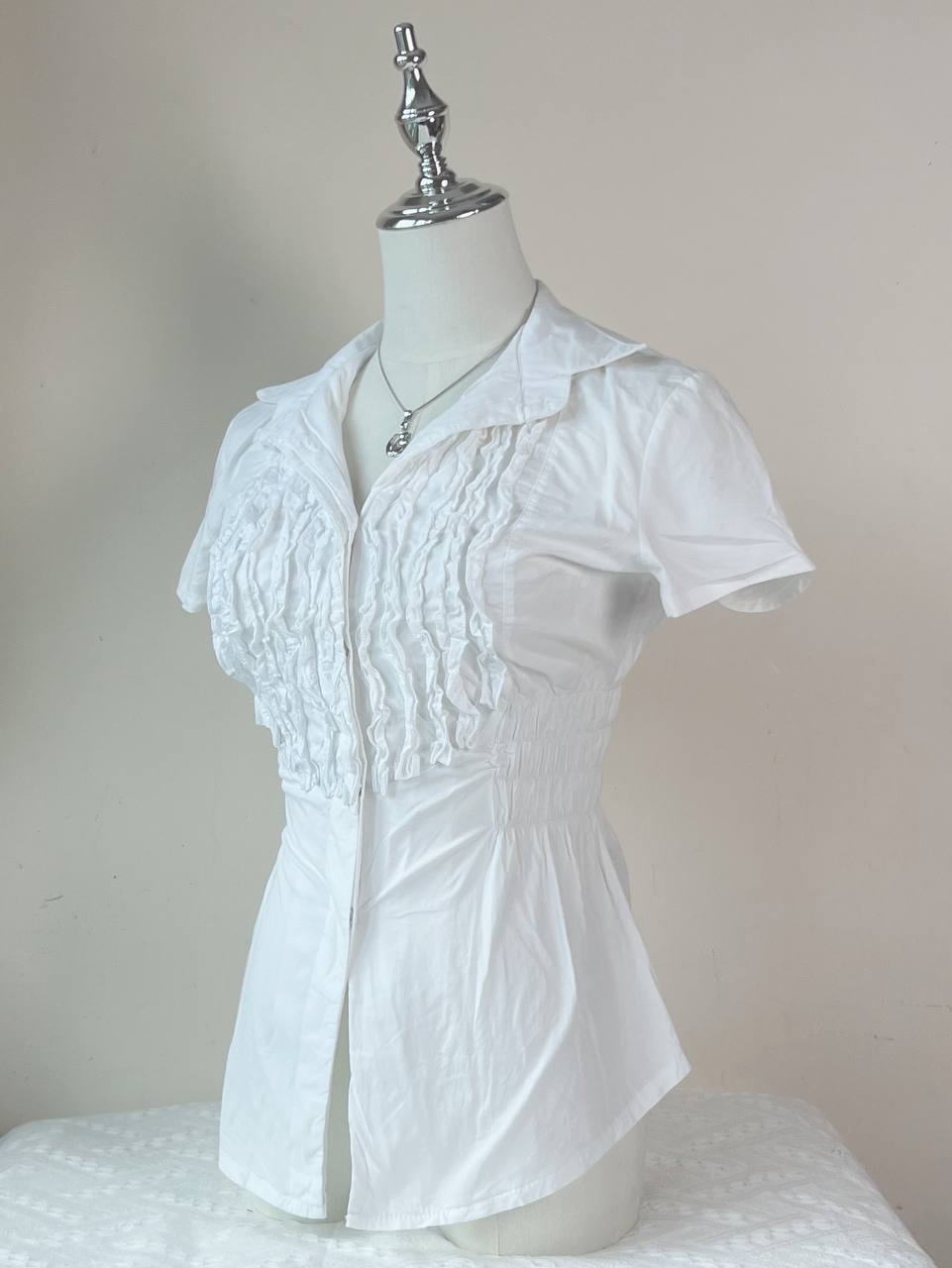 White Fitted Blouse (Brand: Imperial)