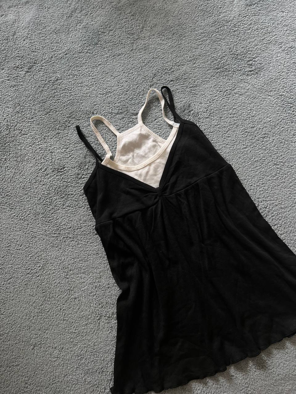 Black and White Two Piece Sleeveless Top
