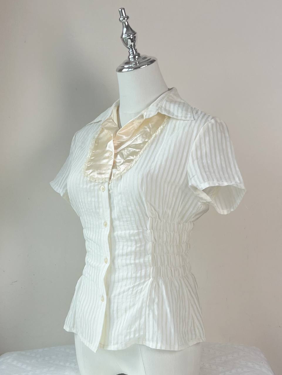 Striped Yellow Fitted Blouse