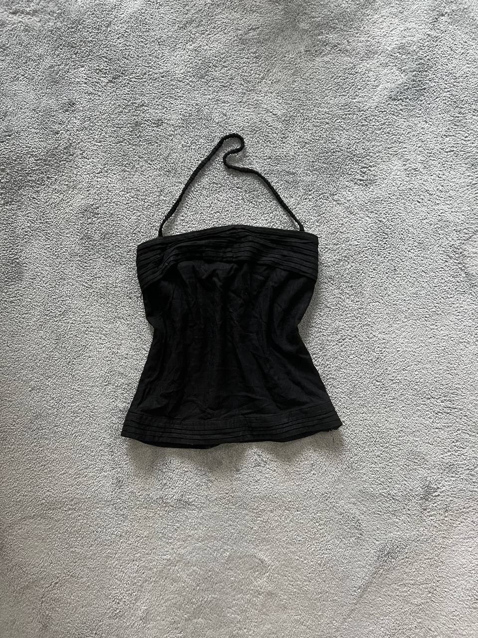 Black Plain Halter Top