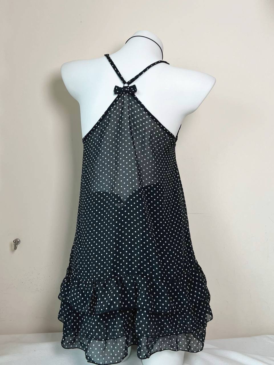 Sheer Tiered Polka Dot Blouse