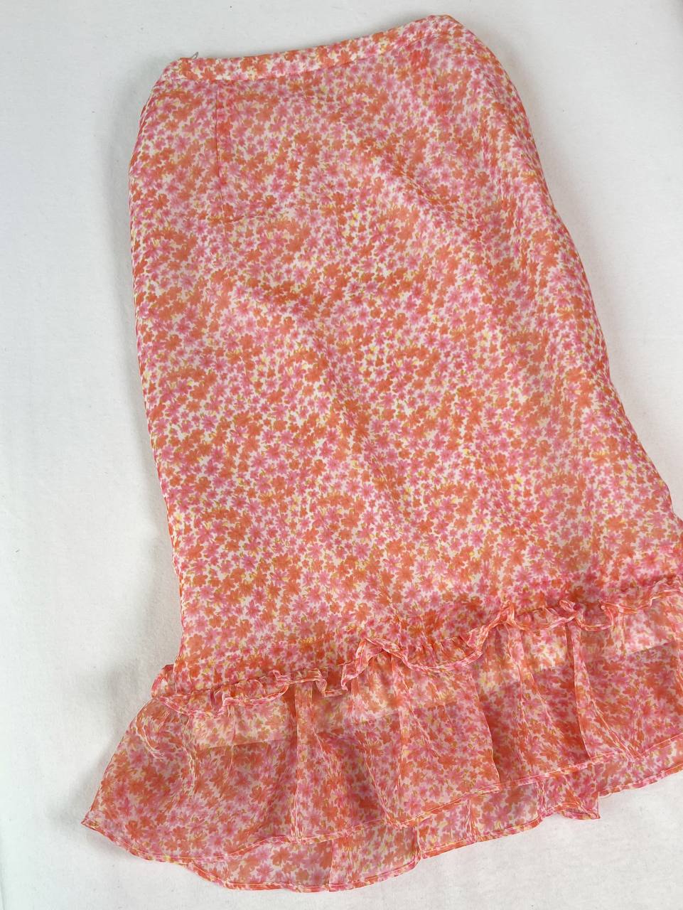 Pink Ditsy Floral Summer Skirt