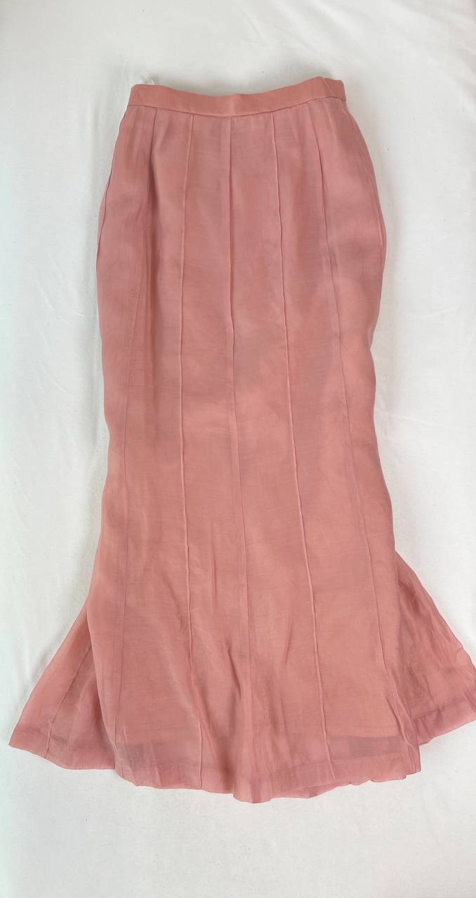 Peach Pink Maxi Skirt