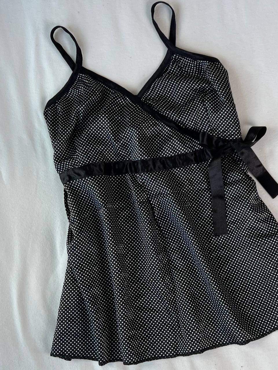 Wrap Overlay Polka Dot Cami