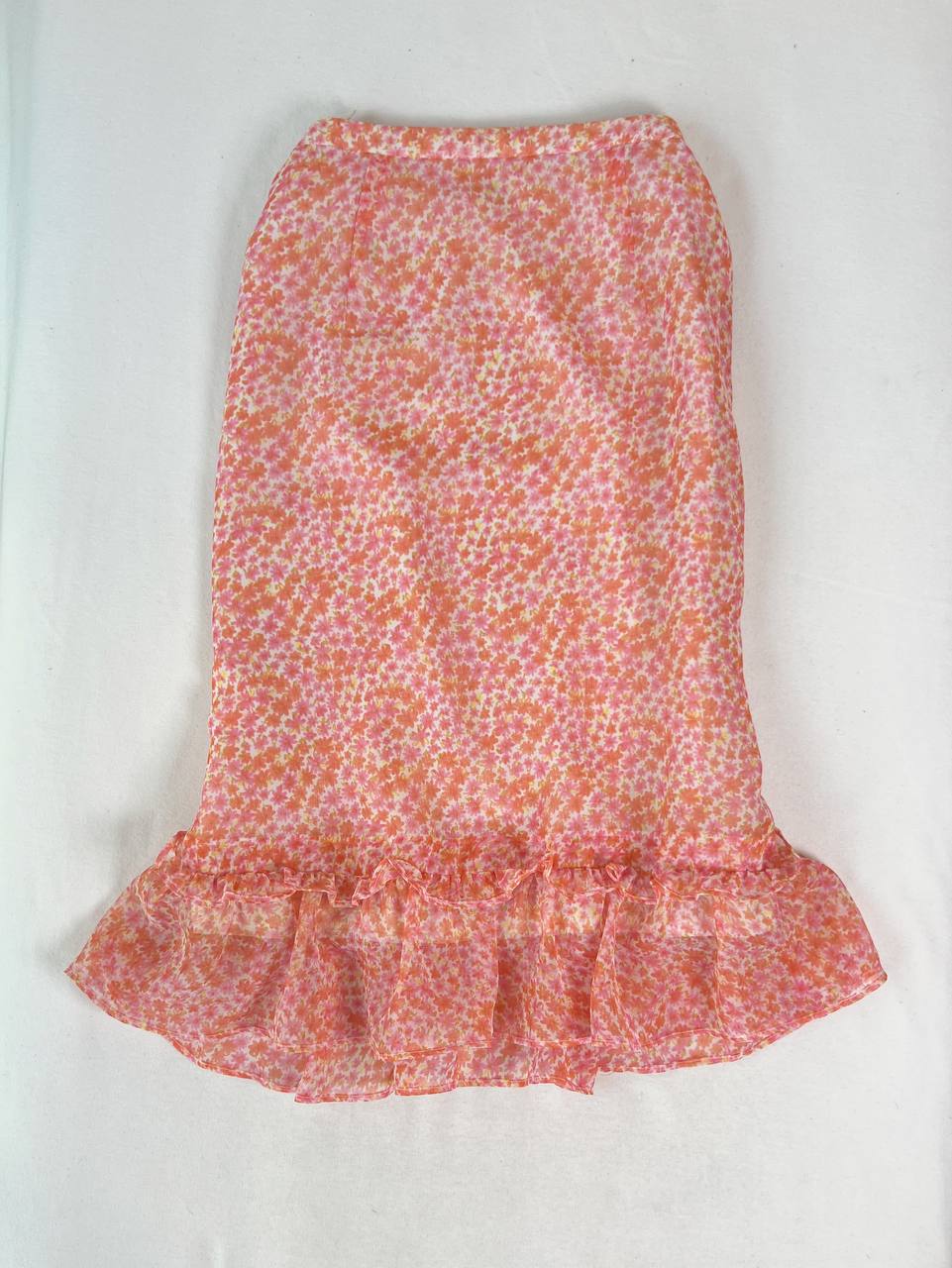 Pink Ditsy Floral Summer Skirt